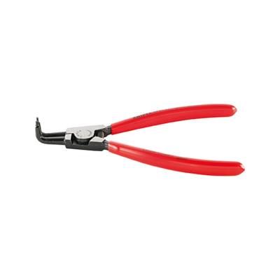 Pince à circlips extérieurs, courbée, en acier inoxydable au chrome vanadium, pointes antidérapantes, Dimensions : A 21, Ø d'arbre 19-60 mm, Long. 170 mm
