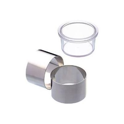 MASTER CLASS CERCLE DE PRÉSENTATION AVEC POUSSOIR INOX LOT DE 2
