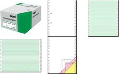 sigel - papier listing sans fin, 240 x 30,48 cm (12), A4, 80g, MP, 200f