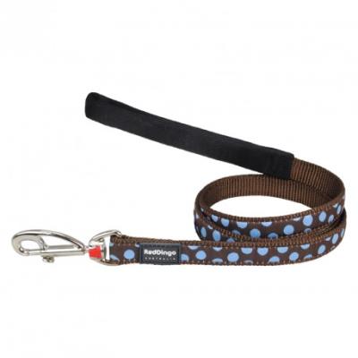 Comparer les prix de Red dingo - laisse design pour chien - marron pois bleus - l