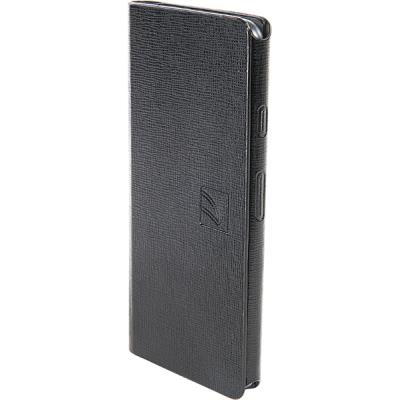TUCANO Leggero - Flip cover voor mobiele telefoon - ecoleer - zwart - voor Apple iPhone 6 Plus