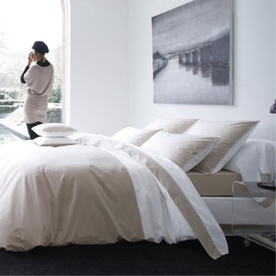 Taie d'oreiller percale Memory BLANC DES VOSGES 65 x 65 cm