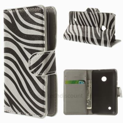 Housse etui coque pochette portefeuille PU cuir pour Nokia Lumia 530 + film ecran - ZEBRE