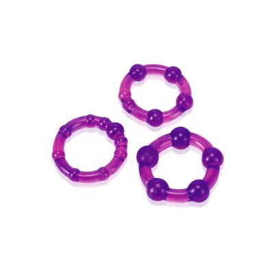 Lot de 3 Anneaux Tonga Violet