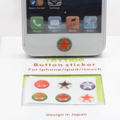 Lot 6 autocollants étoile pour le bouton home de l'iPhone - iPhone 4 / 4S / 5 / 5C
