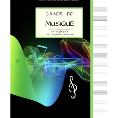 Cahier de Musique 100 pages pour la Composition Musicale Grand