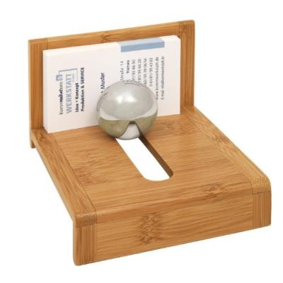 Wedo 0611407 porte-cartes de visite en bambou clair