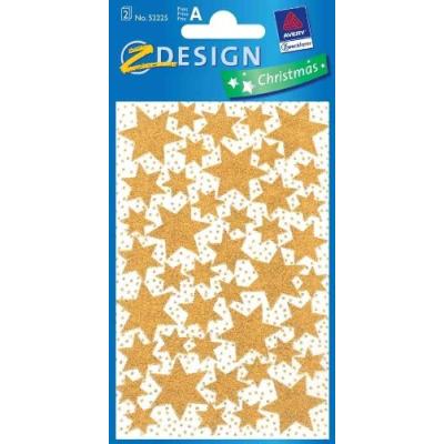 Avery zweckform sticker de noel zdesign etoiles or 2 x 43 stickers 52225