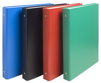 Exacompta Classeur rembordé PVC 4 anneaux 30mm - A4 maxi 24x32cm - Couleurs assorties - vue 1