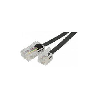 Cordon téléphonique RJ11 vers RJ45 Noir - 2.00M - 1