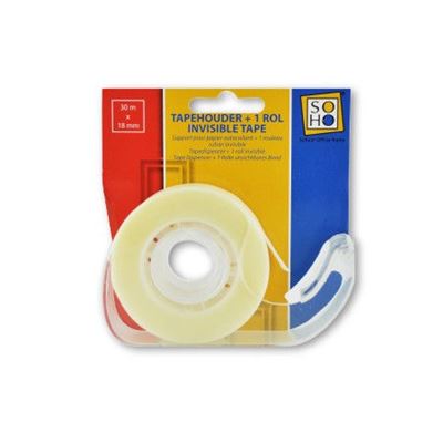SOHO Porte-ruban adhésif en rouleau Ruban invisible 18mmx30m