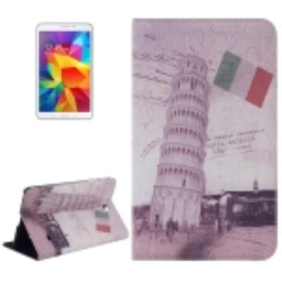 Galaxy Tab 4 8.0 T330 : Coque Housse Cuir (PU) « Tour de Pise »