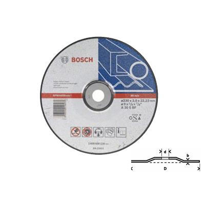 1 Disque à Tronçonner pour Métaux à Moyeu Déporté Ø115Mm - Bosch - 2608600005