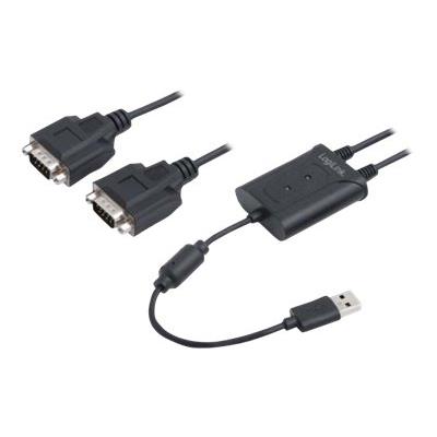 LogiLink USB 2.0 to 2-Port Serial Adapter - seriële adapter