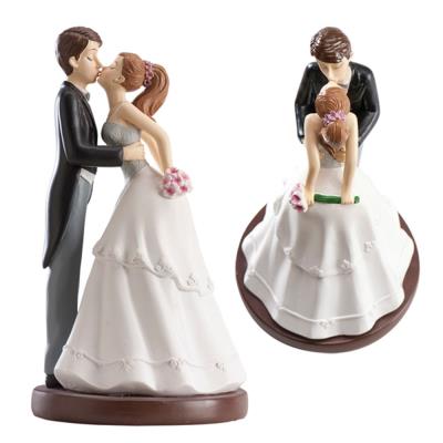 Figurine gâteau de mariage 'le baiser des mariés' - 16 cm - Dekora