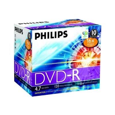 Philips - 10 x DVD-R - 4.7 Go 16x - boîtier CD
