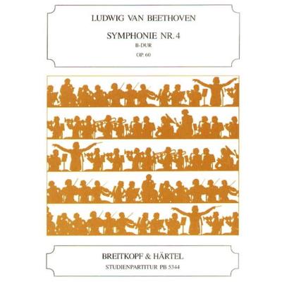 Partitions classique EDITION BREITKOPF BEETHOVEN L.V. - SYMPHONIE NR. 4 B-DUR OP. 60 - PARTITION POCHE Format poche