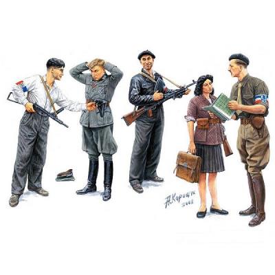 Figurines 2ème guerre mondiale : maquis : résistants français 1944 master box