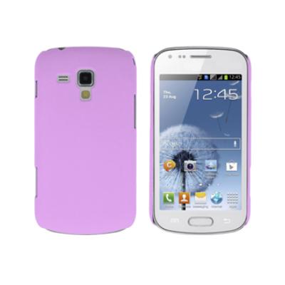 Coque rigide Lilas pour Galaxy Trend S7560 aspect mat toucher rubber gomme