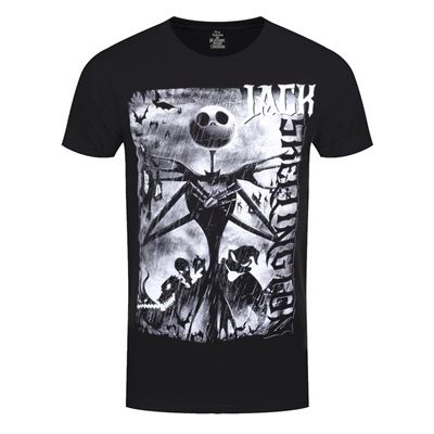 The Nightmare Before Christmas T-Shirt Skellington Homme Noir