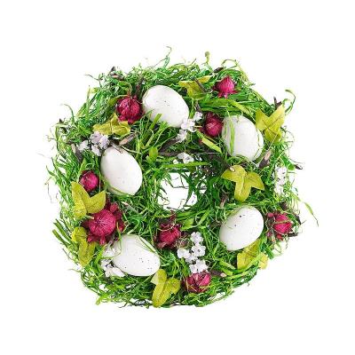 Couronne de Pâques décorative avec oeufs et fruits rouges, Ø 23cm