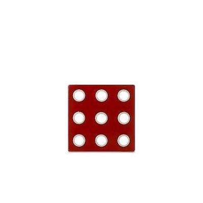 ROSTI MEPAL DOMINO DESSOUS DE PLAT EN MÉLAMINE ET SILICONE ROUGE LUNA