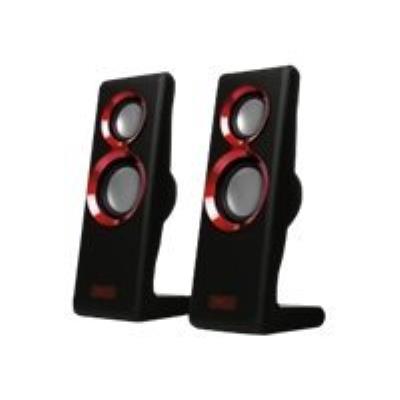 Sweex 2.0 Speaker Set Purephonic 20 Watt Red USB - luidsprekers - voor draagbaar gebruik