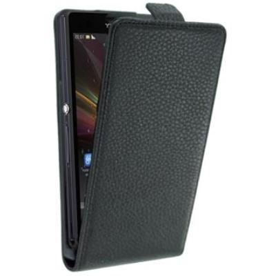 Etui Slim Luxy en cuir grainé pour Sony Xperia Z