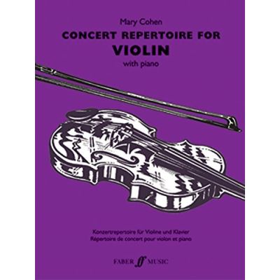 Partitions classique FABER MUSIC COHEN MARY  - CONCERT REPERTOIRE FOR VIOLIN - VIOLIN AND PIANO  Violon