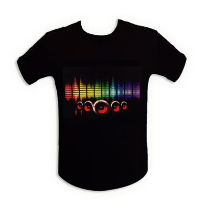 T-shirt sono lumineuse LED equalizer lumineux enceinte M