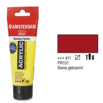 Amsterdam acrylique couleur 120ml tube terre de sienne brûlée talens 21164411