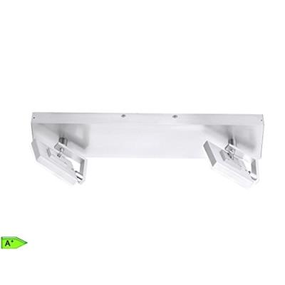 Plafonnier led 2 ampoules-couleur aluminium mat chromé fischerleuchten 211682