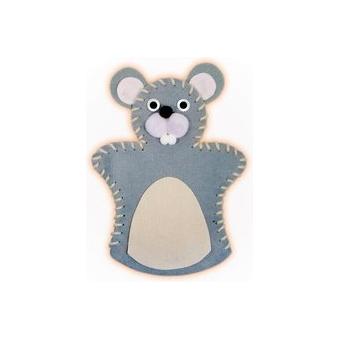 1 kit de création de marionnette à main en feutrine - souris ursus 38560003 - 1