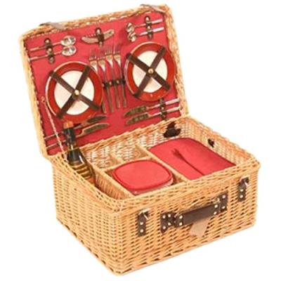 Greenfield collection (i-fulfilment) gg020 blenheim panier de pique-nique pour 4 personnes avec intérieur rouge bordeaux