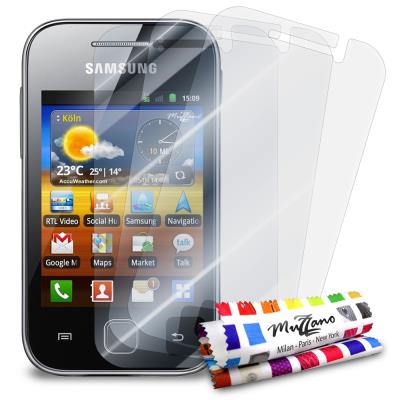 3 Protections Ecran Haute Qualité , UltraClear,  ORIGINALES de MUZZANO pour SAMSUNG S5360