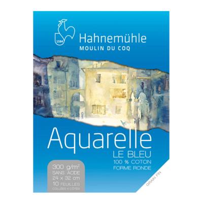 Bloc de papier aquarelle Le bleu - 300 g/m² grain fin