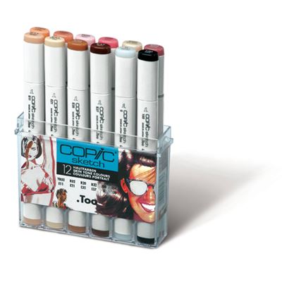 Set 12 marqueurs manga copic sketch portrait - copic