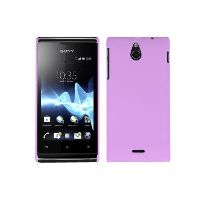 Coque rigide Violette pour Sony Xperia SP aspect mat toucher rubber gomme