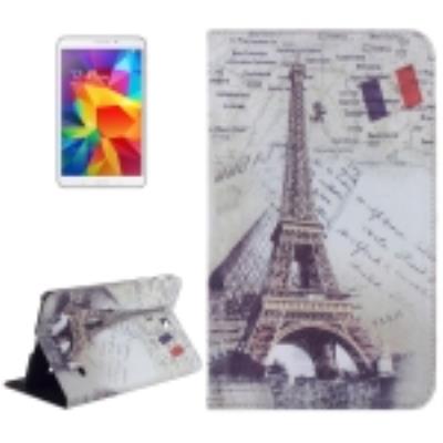 Galaxy Tab 4 8.0 T330 : Coque Housse Cuir (PU) « Tour Eiffel »