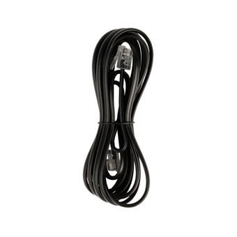 Câble Rallonge RJ11 Mâle/femelle 10 Mètres Noir - Pour Téléphone Fixe, Fax - Extension De Ligne Téléphonique
