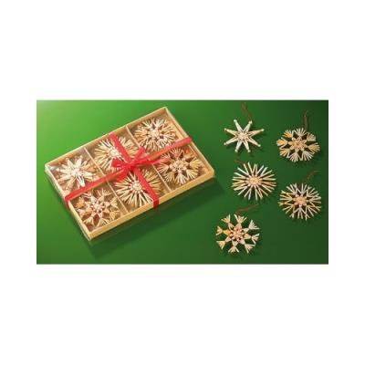 24 Étoiles en paille pour sapin de noël