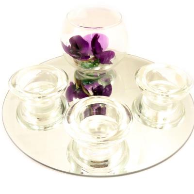 Set bougies flottantes 'Belle de Soie' miroir (violet)