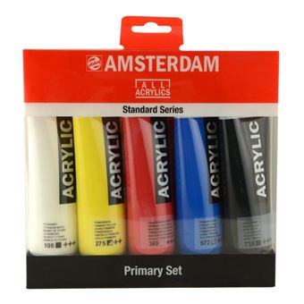 Pébéo - Studio Acrylics Pack Primaires 5 Tubes 100 ml - Kit Tubes de  Peinture Acrylique et Pinceau – Assortiment Pébéo Acrylique – 5 tubes  couleurs
