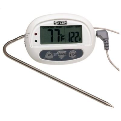CDN LEAVE-IN THERMOMÈTRE DE CUISSON AVEC SONDE DE 0 À 200 °C (BLANC)