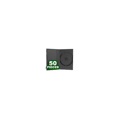 Boîtier DVD mécanisable fin (7mm noir) pour un CD/DVD, 50 pièces