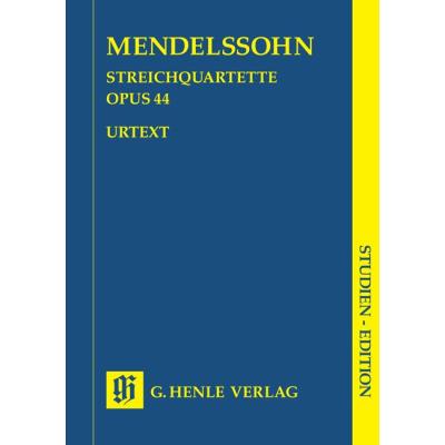 Partitions classique HENLE VERLAG MENDELSSOHN B F. - STRING QUARTETS OP. 44, 1-3 Ensemble à cordes