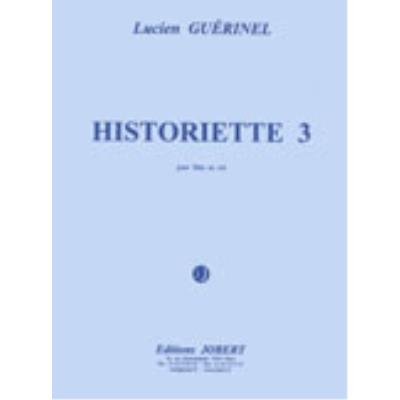 Partitions classique JOBERT GUERINEL LUCIEN - HISTORIETTE 3 - FLUTE EN SOL Flûte traversière