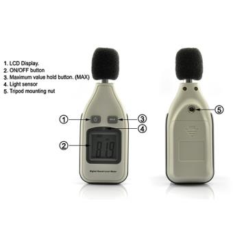 Sonomètre numérique, sonomètre pour la rue de la maison de classe,  30-130dba Db mètre pour mesurer le bruit