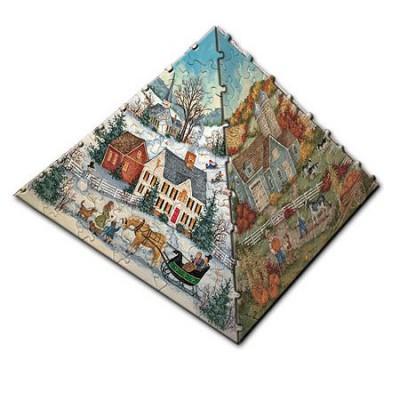 Puzzle 3D pyramide - 300 pièces : Les quatre saisons