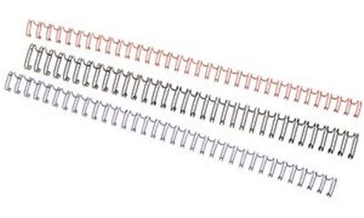 GBC - Baguette de reliure métallique Wire'o 8,0 mm, A4, 21 anneaux, Argent, pqt 100